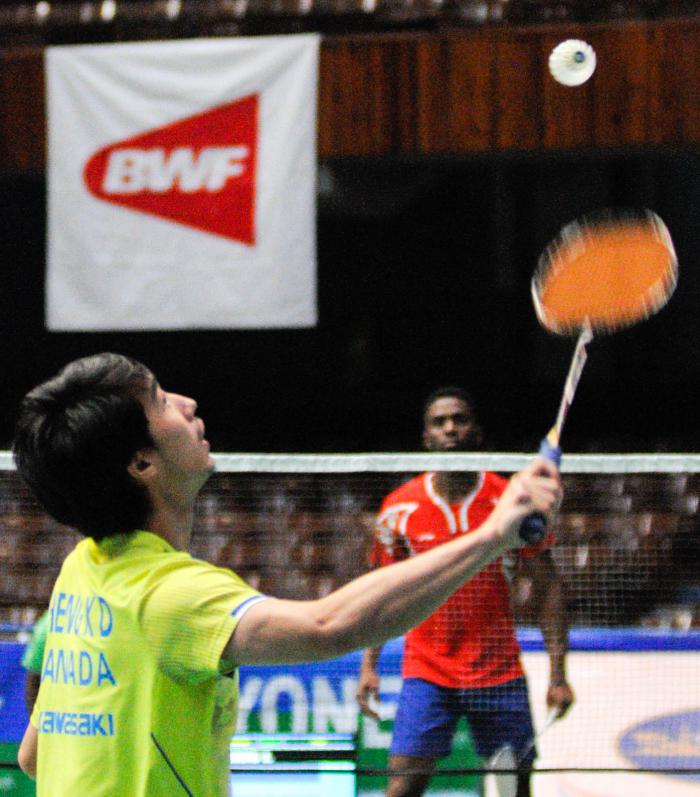 El badmintonista canadiense Xiaodong Sheng tiene un futuro promisorio en América.     Foto: Endrys Correa Vaillant