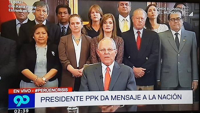 Presidente Pedro Pablo Kuczynski da mensaje a la nación