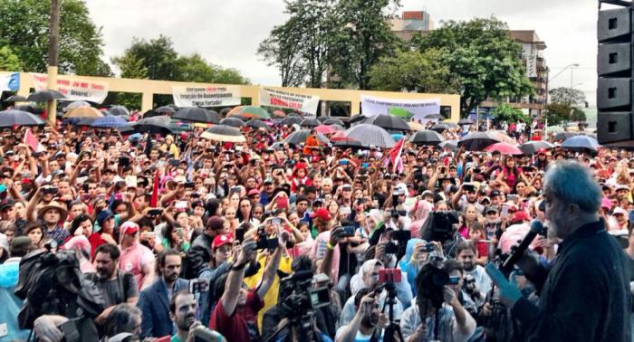 Lula, durante su participación en un encuentro en Quedas do Iguaçu. Foto: Ámbito