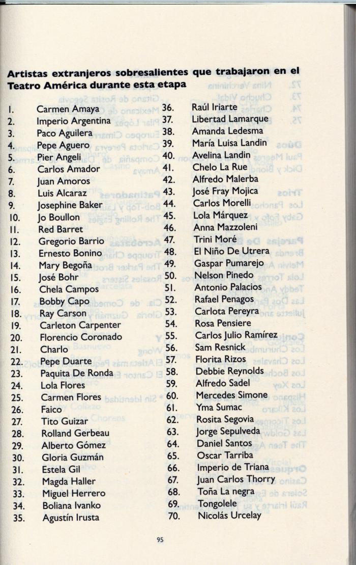 Artistas extranjeros.