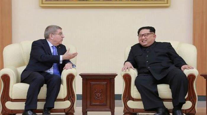 thomas bach y Kim Jong-un.