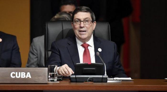 Bruno Rodríguez Parrilla, ministro de Relaciones Exteriores de Cuba, habló en nombre de la delegación cubana. Foto tomada de cubadebate