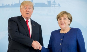 Trump recibe a Merkel en la Casa Blanca