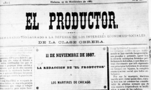 El periódico El Productor divulgó ampliamente el proceso contra los obreros de C
