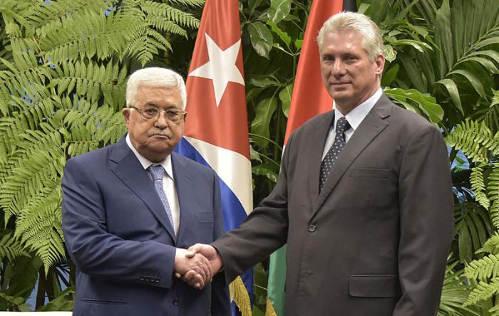 Recibió Díaz-Canel al Presidente del Estado de Palestina