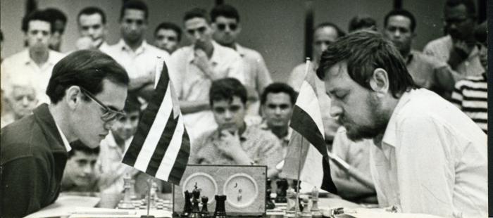 Silvino García (izquierda) fue un activo participante desde las primeras ediciones del Capablanca. Foto: Ernesto Calderín