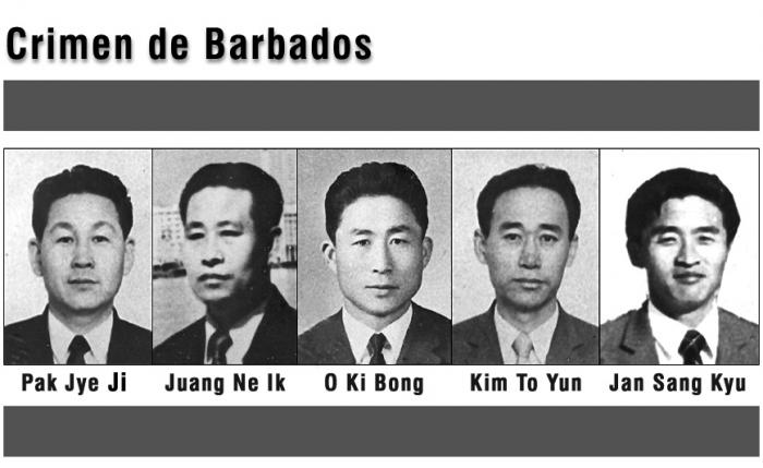 Crimen de Bárbados. Víctimas coreanos. Pak Jye Ji, Juang Ne Ik, O Ki Bong, Kim To Yun, Jan Sang Kyu. Martires Publicada: 19/12/2000 Sabo0053