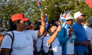 Desfile en la ciuduad de Sancti Spíritus.