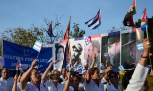 El legado de Fidel, presente en el desfile de los espirituanos