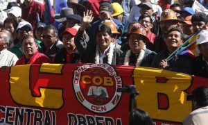 Evo Morales primero de mayo 