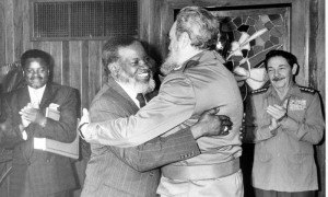Fidel, Raúl y San Nujoma