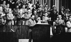 Fidel interviene en el 1er. Congreso del Partido.
Diciembre de 1975.