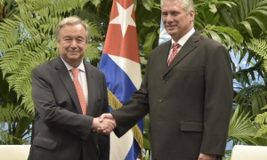 Recibió Díaz-Canel al Secretario General de la ONU