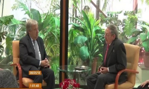 Sostuvo Raúl encuentro con el Secretario General de la ONU