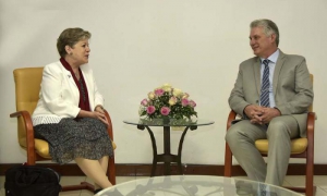 Diaz.Canel y Alicia Bárcenas