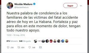 El presidente Maduro fue el primero en enviar sus condolencias