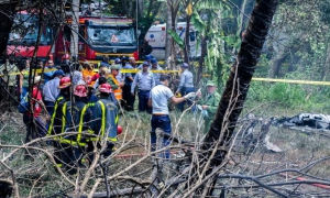 Accidente aereo de un Boeing 737-200 arrendado por Cubana de Aviación, que hacía el recorrido desde La Habana a Holguín en el vuelo DMJ 0972, la aeronave se precipitó a tierra entre el aeropuerto José Martí y Santiago de Las Vegas