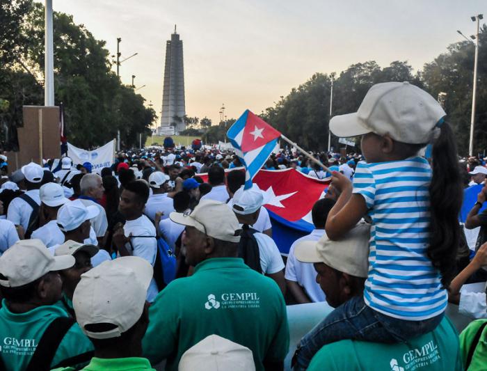Marcha por el 1ro de Mayo, en la Plaza de la Revolución