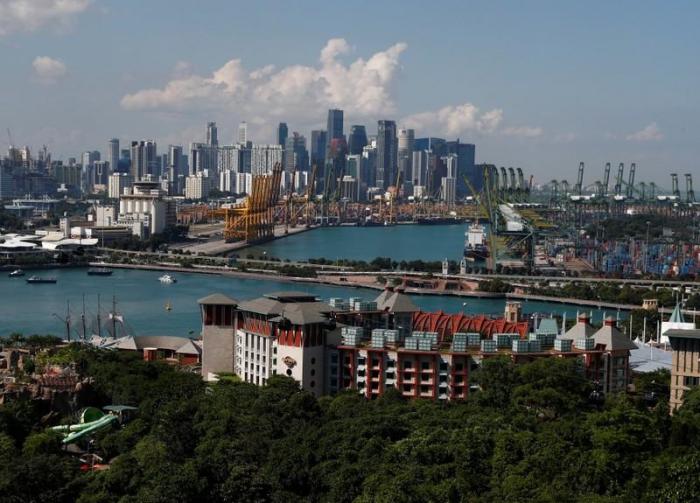 Una vista de la isla de Sentosa y el centro financiero al horizonte en Singapur, el 4 de junio de 2018. REUTERS/Edgar Su