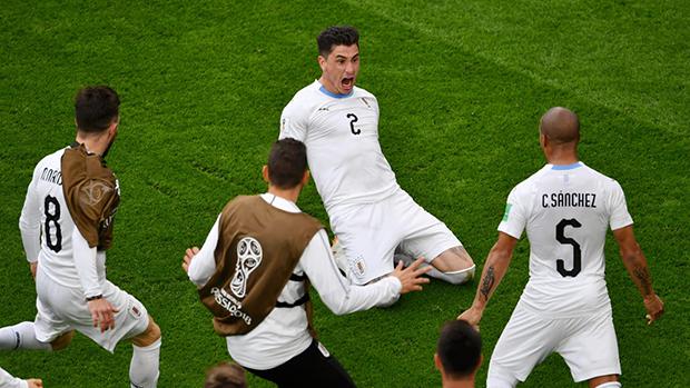 José María Giménez logró en tiempo de compensación el gol que le dio los tres puntos a Uruguay en la apertura del Mundial.