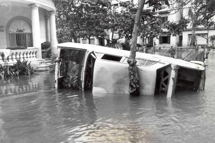 Notable inundación costera ocurrida en el litoral habanero el 13 de marzo de 1993, fecha en la cual las condiciones del tiempo en Cuba estaban bajo la influencia del evento El Niño/Oscilación del Sur.­­
Foto: Archivo de Granma