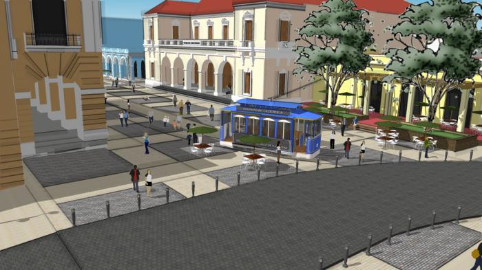 Así debe quedar el área de la Plaza de la Vigía. imagen: oficina del conservador