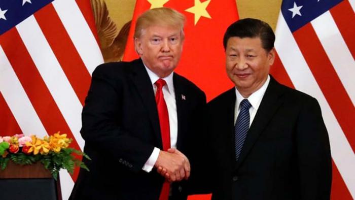 Encuentro entre los presidentes Donald Trump y Xi Jinping. 