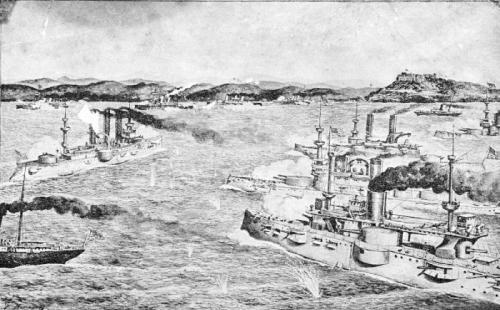 El sacrificio de la escuadra 
española en Santiago de Cuba