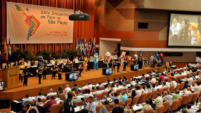 XXIV Encuentro del Foro de Sao Paulo, en el Palacio de convenciones de La habana,