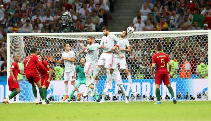 Cristiano Ronaldo, gol contra España.
