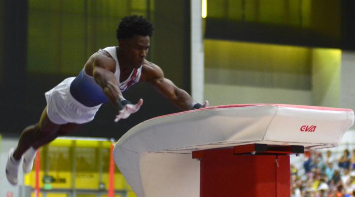 Barranquilla 2018 Gimnacia Artistica M , por equipos Manrique Larduet Salto