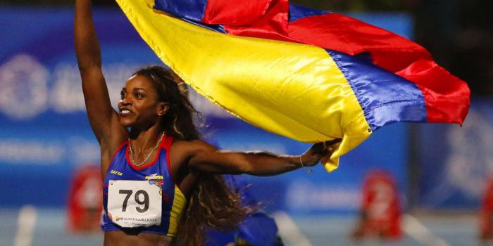 La colombiana consiguió este martes de manera espectacular alzarse con el primer lugar en la prueba del salto largo de los XXIII Juegos Centroamericanos y del Caribe. 