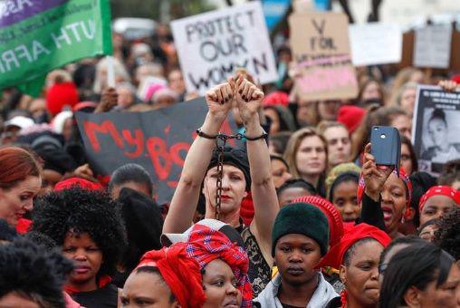 Protestas contra la violencia de género en Sudáfrica