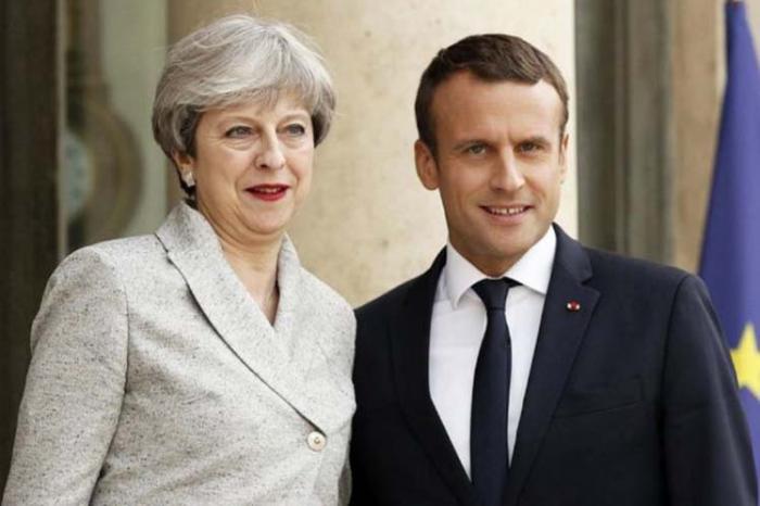 Emmanuel Macron y Theresa May sostendrán hoy reunión de trabajo. 