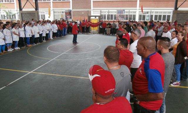 Con los 14 años de la Deportiva, varias misiones se reunieron para recordar a Fidel. fotos del autor