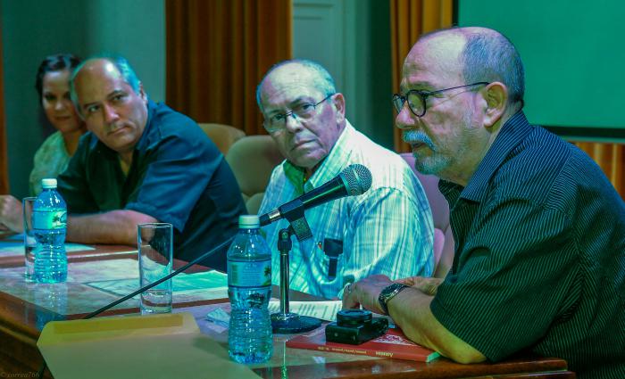 Acto de constitución de la Fundación Ariguanabo, en la Sala Abelardo Estorino del Ministerio de Cultura, Presidido por el Alpidio Alonso Grau, nuevo ministro de Cultura de Cuba.