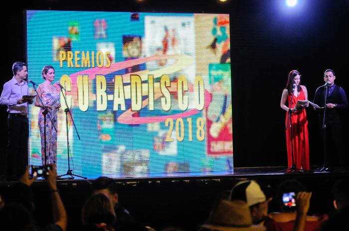Gala de nominados del Cubadiscos 2018, desarrollada en el Salón de los Embajadores del Hotel Habana Libre situado en calle 23 y L, Vedado, Plaza de la Revolución.