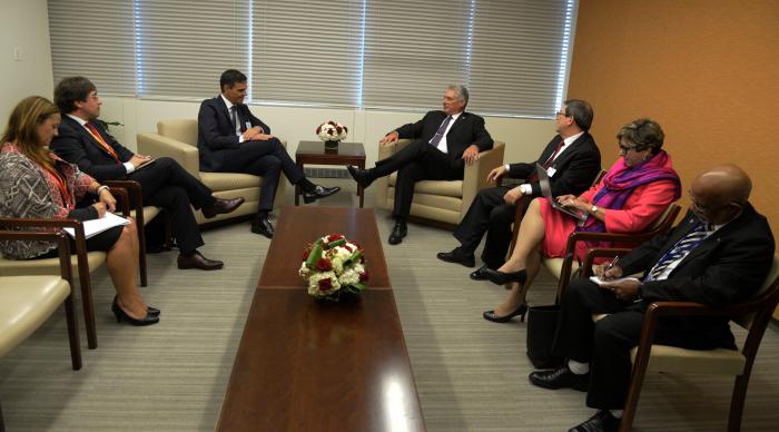 Encuentro con Pedro Sánchez en el marco de las actividades colaterales en la ONU