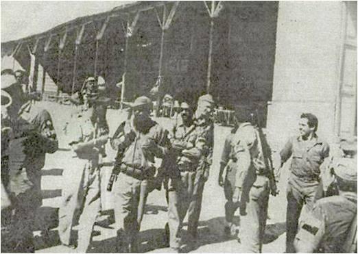 El comandante Félix Pena junto a otros combatientes tras la victoria de la emboscada de Guamá. 