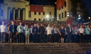 Díaz-Canel presidió la velada político cultural en homenaje al segundo aniversar