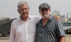 Silvio Rodríguez y Andrés Manuel López Obrador