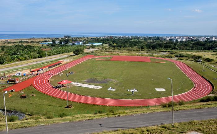 Nueva Pista de calentamiento del Estadio Panamericano, en La Habana del Este