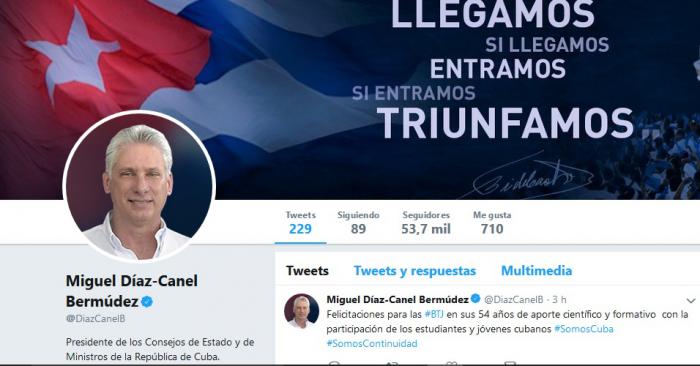 tweet de díaz-canel