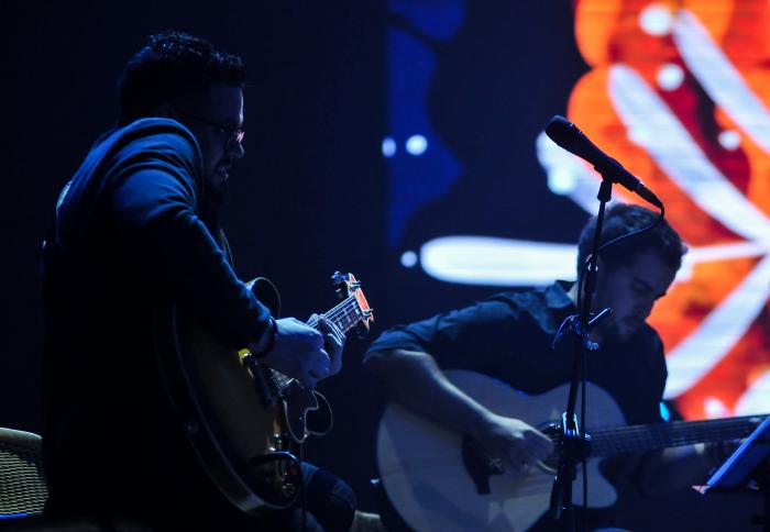 Haydée Milanés (cantante) y su grupo Inauguran el Festival Internacional del Nuevo Cine Latinoamericano; en el Teatro Karl Marx