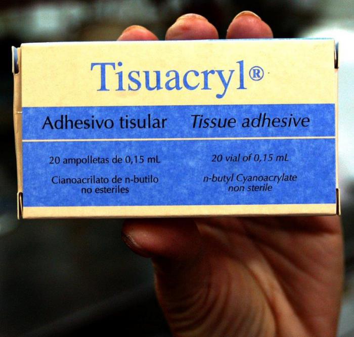 La calidad del producto cubano Tisuacryl está al mismo nivel de los adhesivos similares disponibles hoy en el mundo. 