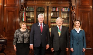 Diaz-Canel, AMLO y sus esposas