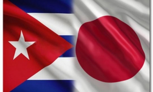ecibe Cabrisas al Presidente de la Liga Parlamentaria de Amistad Japón-Cuba