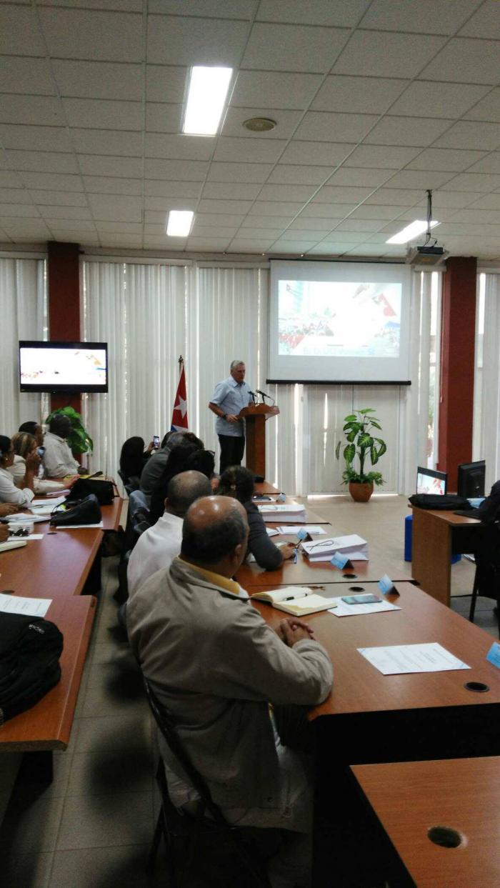Díaz-Canel asistió a la clausura del II Taller de Informatización y Ciberseguridad Territorial.