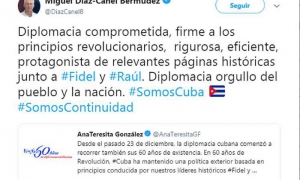 Tweet de Díaz Canel