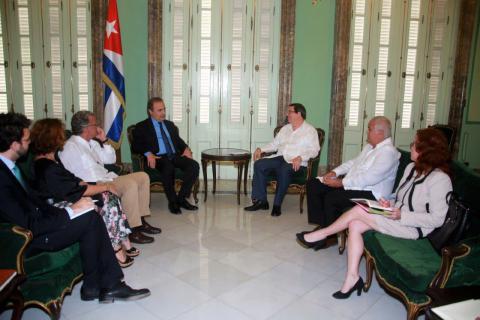 bruno rodriguez recibe a subsecretario de relaciones exteriores de Italia